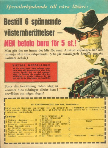 Cowboy nr 23 1966 Begagnad - 2