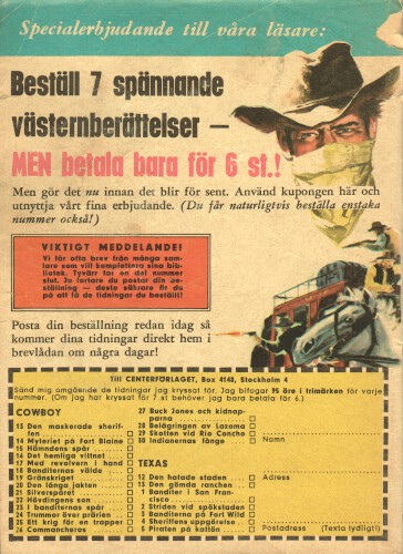 Cowboy nr 9 1966 Begagnad - 2