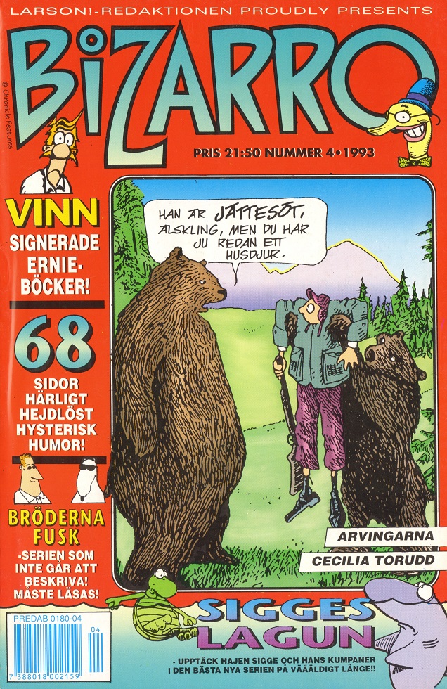 Bizarro nr 4 1993, mindre skavanker på omslaget!