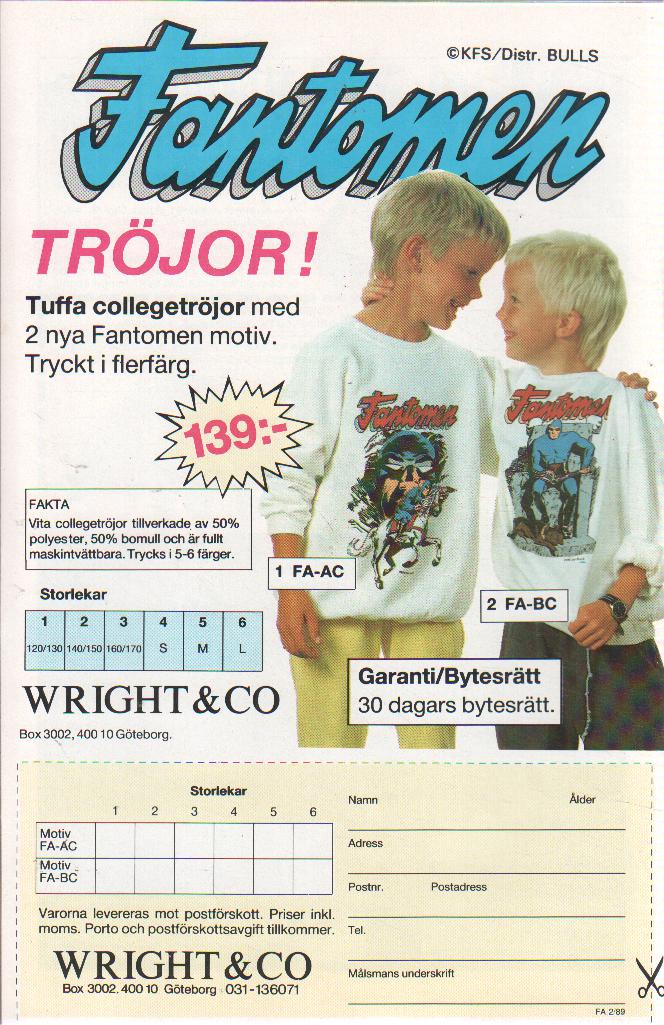 Fantomen nr 2 1989 Begagnad - 2