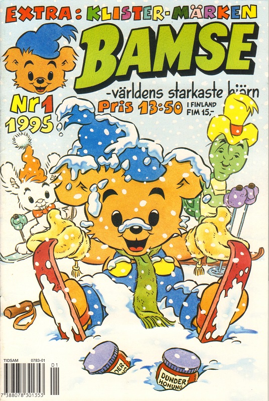 Bamse nr 1 1995, Extra: klistermärken