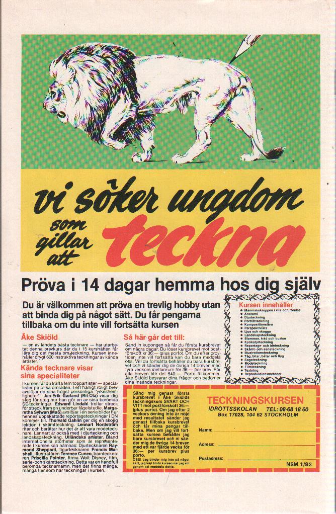 Seriemagasinet nr 1 1983 Begagnad - 2