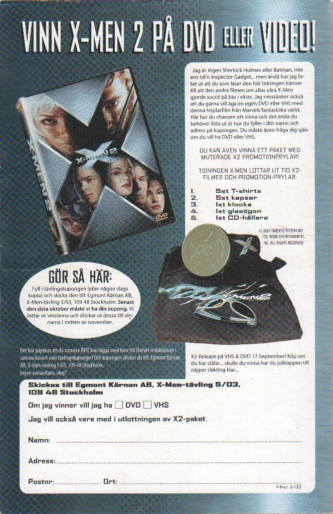 X-men nr 5 2003 Begagnad - 2