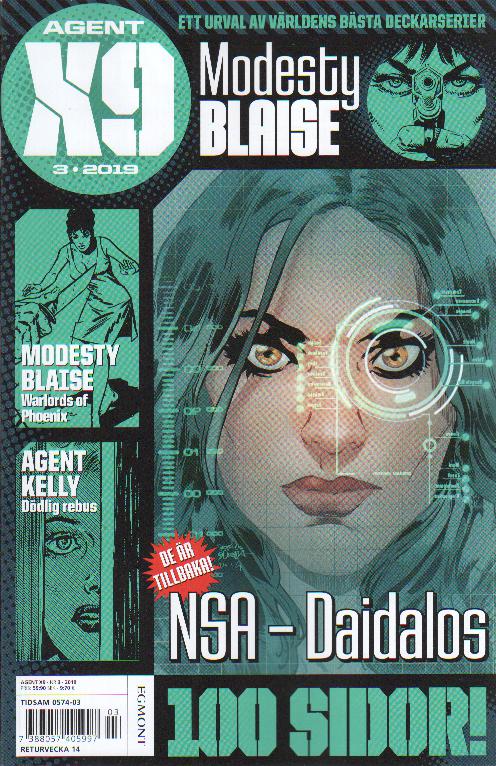 Agent X9 nr 3 2019, Modesty Blaise - The Warlords of phoenix