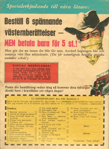 Cowboy nr 16 1967 Begagnad - 2