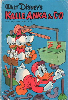 Kalle Anka nr 8 1956 Begagnad