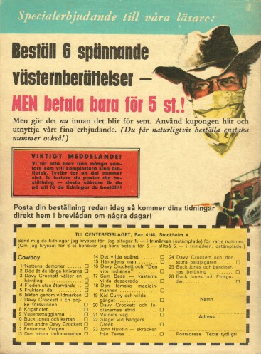 Cowboy nr 6 1967 Begagnad - 2