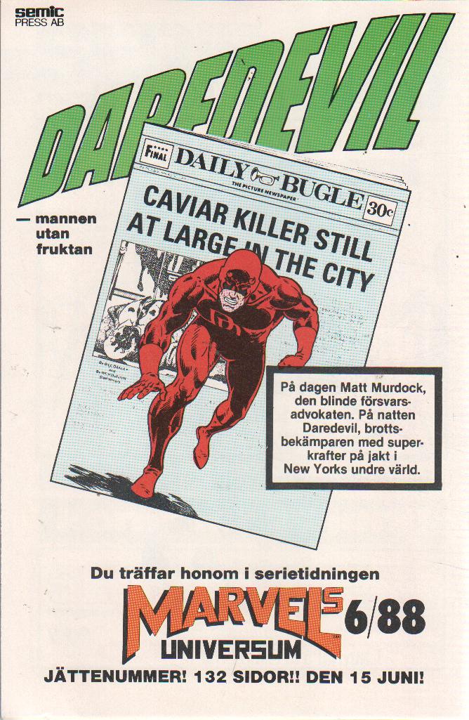 Seriemagasinet nr 12 1988 Begagnad - 2