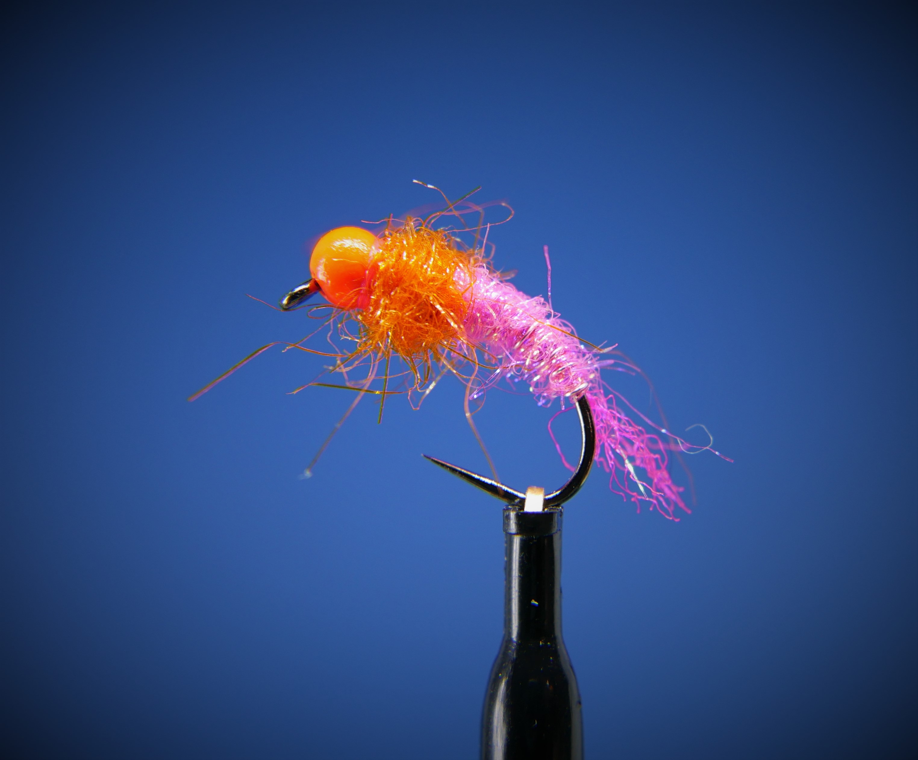 Pink-Orange Bomber Nymph Tungsten