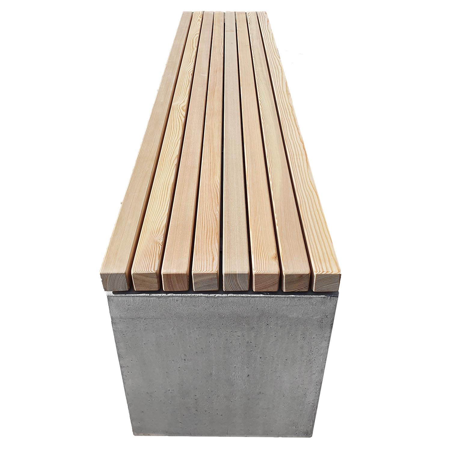 Parkbenk - Betongbenk Pion, Furu - 4