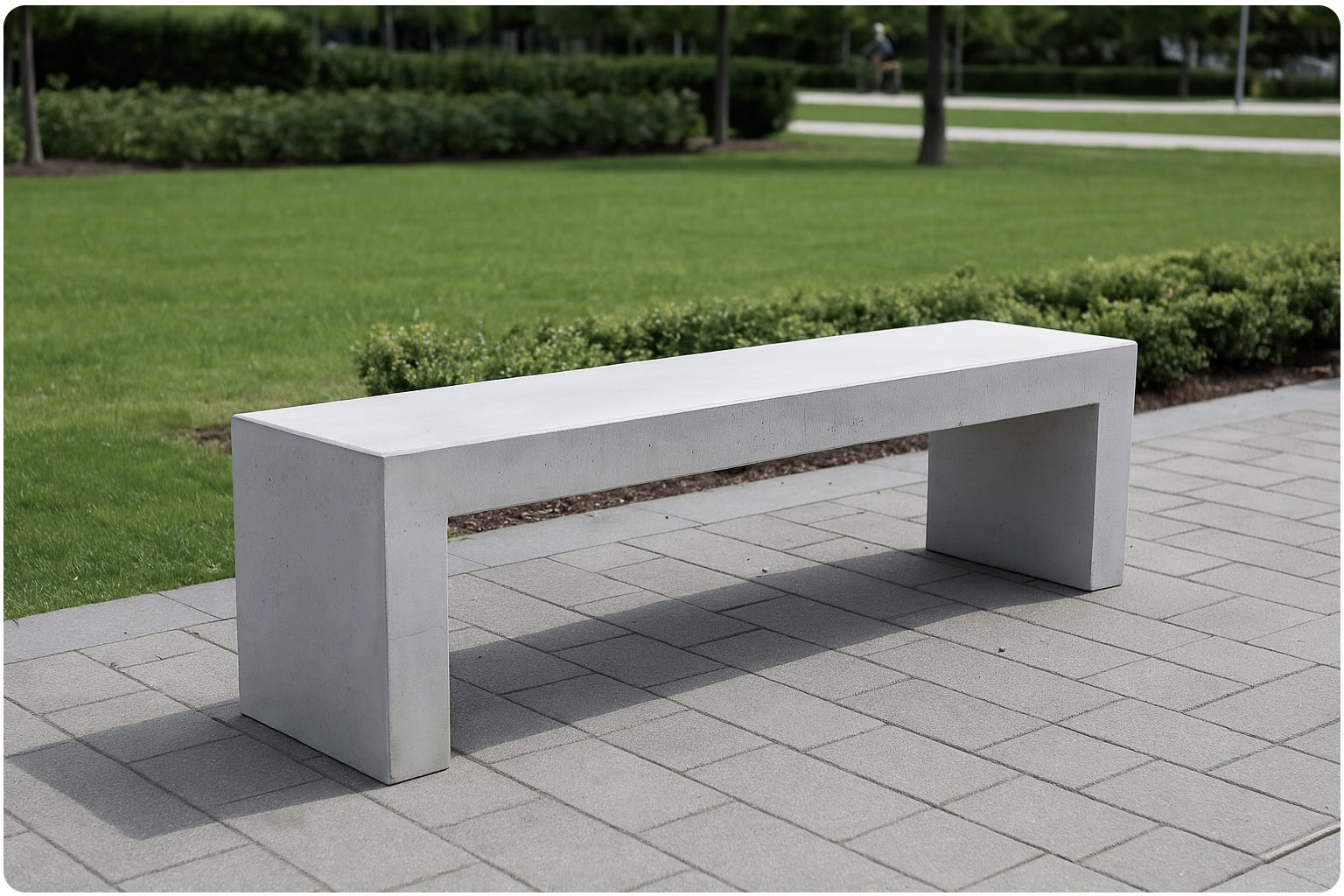 Parkbänk Tjock Betong - Betongbänk Tjock