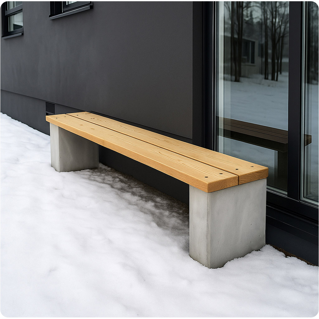 Parkbänk Betong Oxalis - Betongbänk