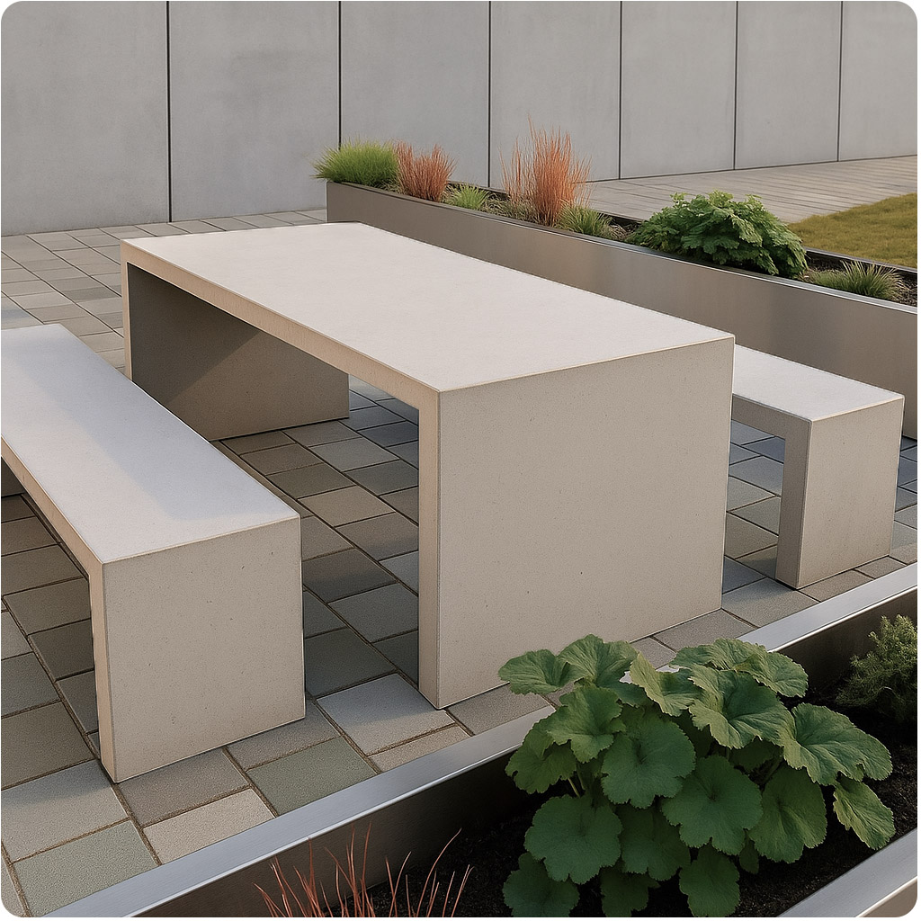 Parkbord - Betongbord Humle