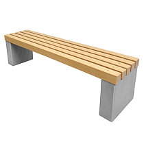 Parkbänk betong Oxalis, Ribb