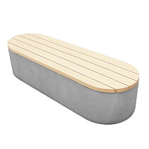 Parkbänk - Ovalbänk betong