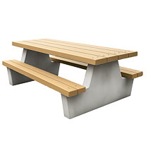 Bänkbord - Picknickbord betong Oxalis