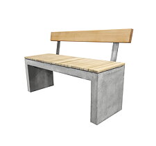 Parksoffa - Betongbänk ryggstöd Amaryllis