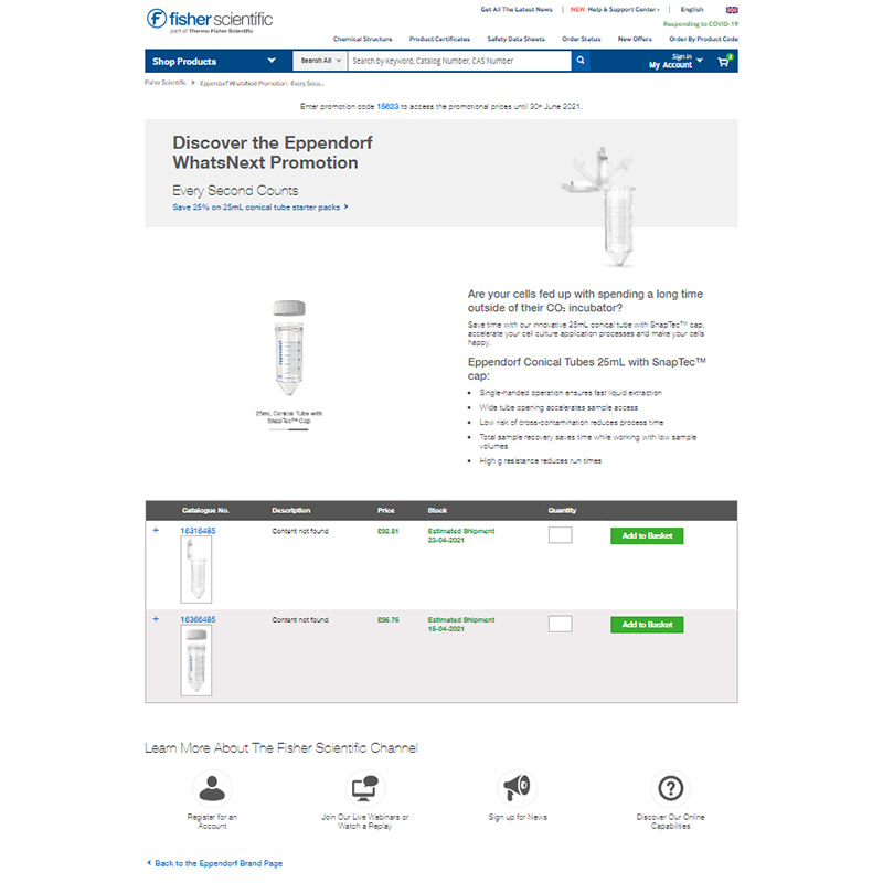 Promotional Landing Page