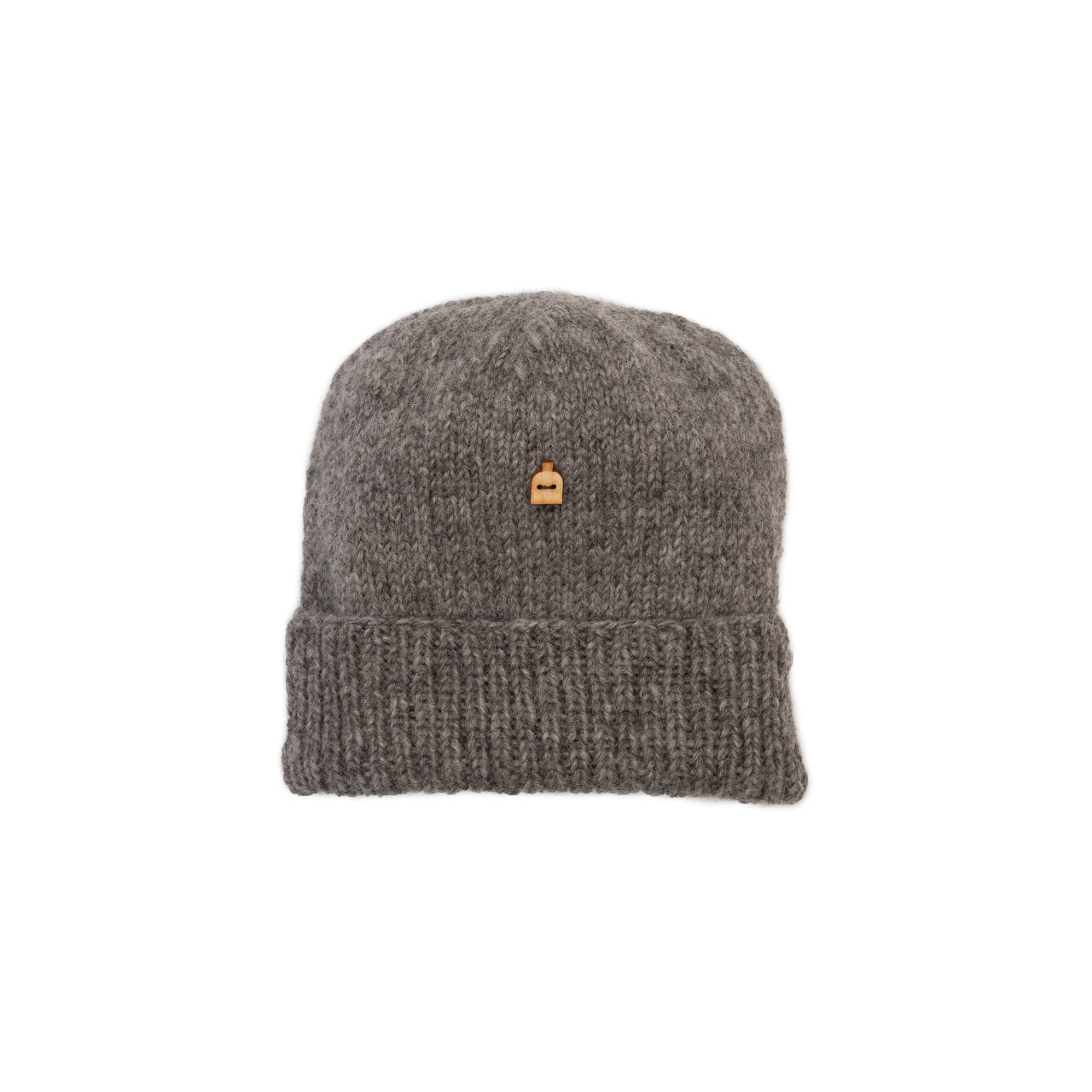 Nobles Handstickad mössa med uppvik,  naturalgrey från Myssyfarmi