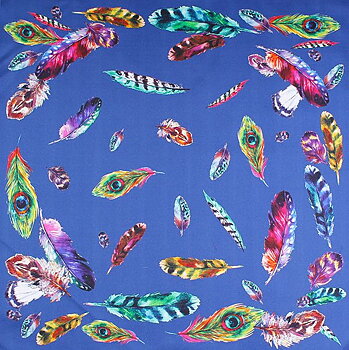 Amanda Christensen, Klassisk mönstrad sidenscarf  45 x 45cm
