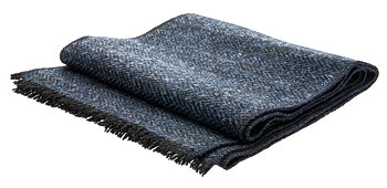 Harris Tweed scarf, blue  från CTH Ericson