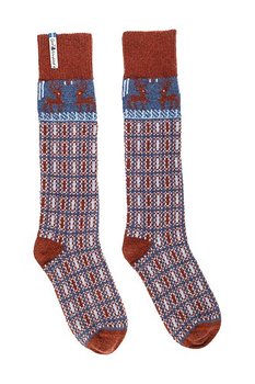 Stickade knäsockar, Scania, Märta,  storlek 38-41 