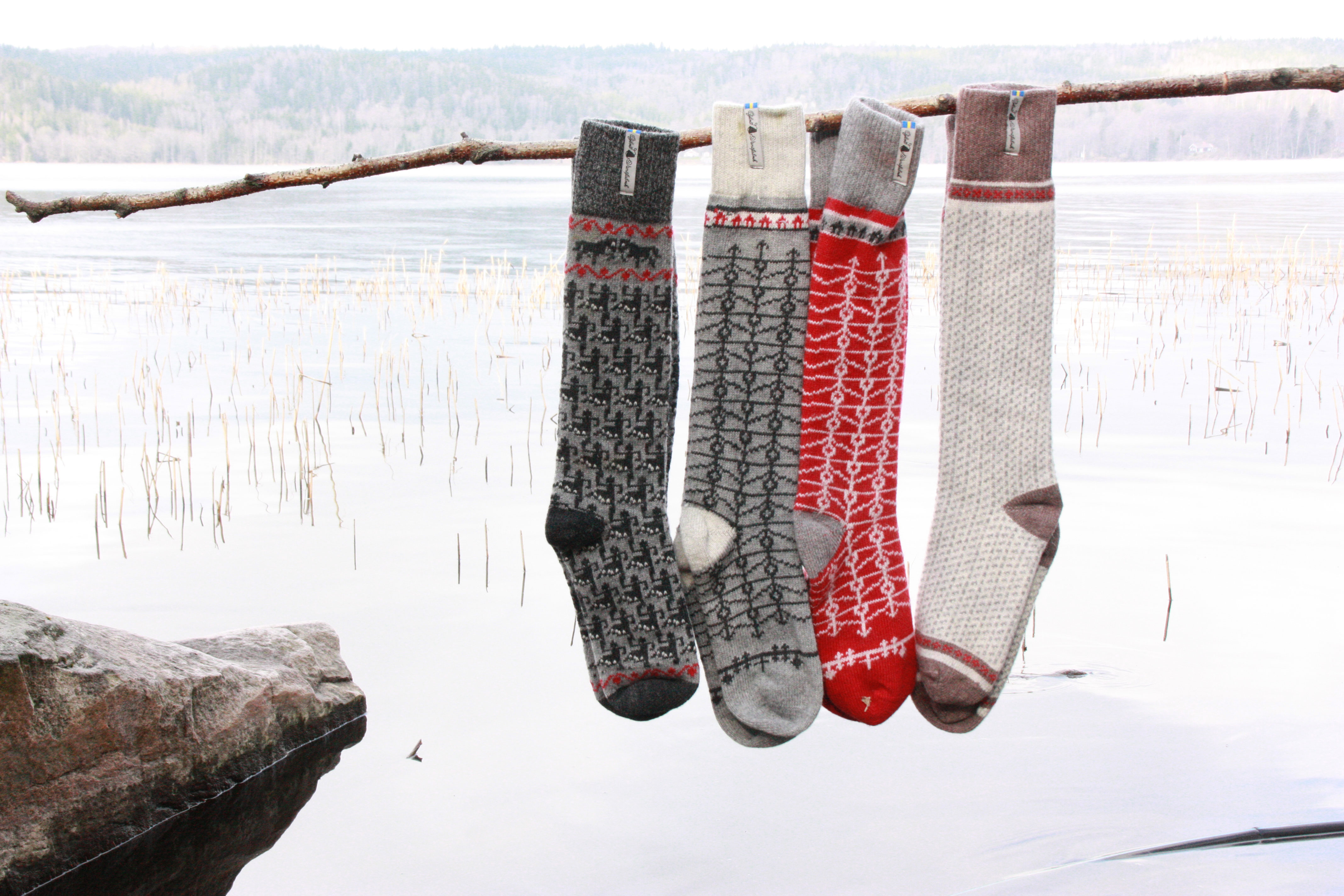 Stickade knäsockar, Scania, Märta,  storlek 38-41  - 3
