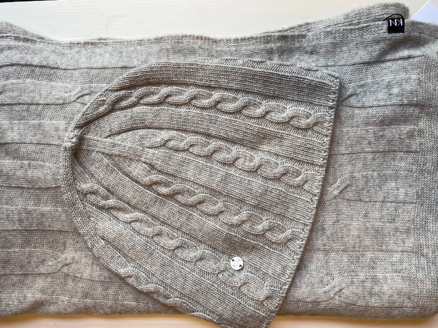 Susina mönsterstickad scarf/halsduk från KN Collection, offwhite  - 3