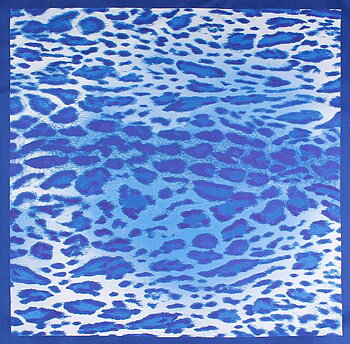 Klassisk sidenscarf med  leoprint från Amanda Christensen 45 x 45 cm  