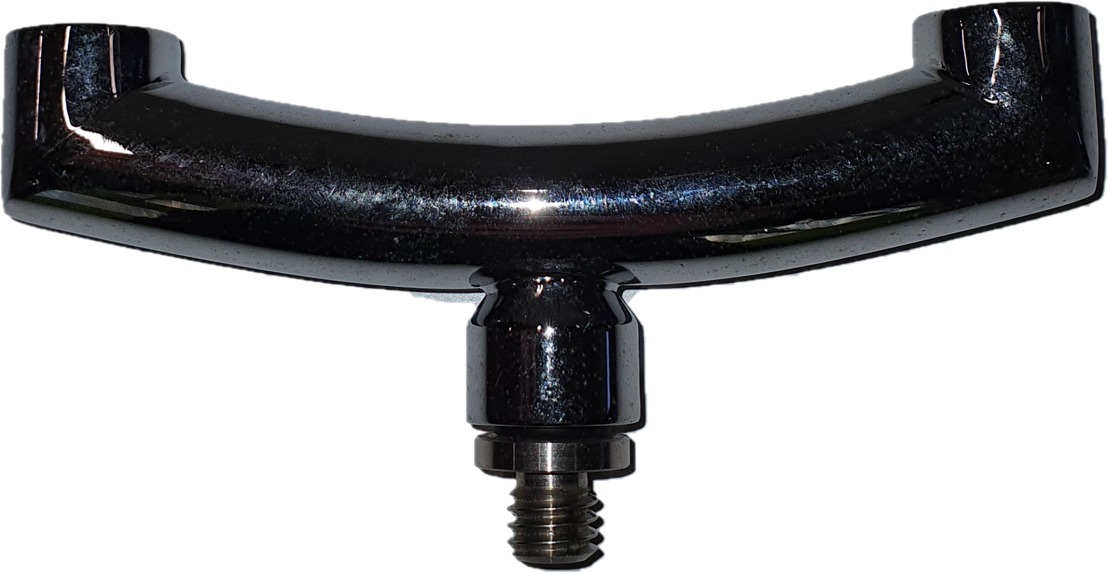 DOBBELT SKILTEHOLDER ANTIK KROM. M/LEDN.
