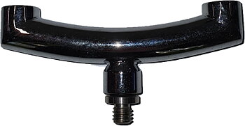 DOBBELT SKILTEHOLDER ANTIK KROM. M/LEDN.