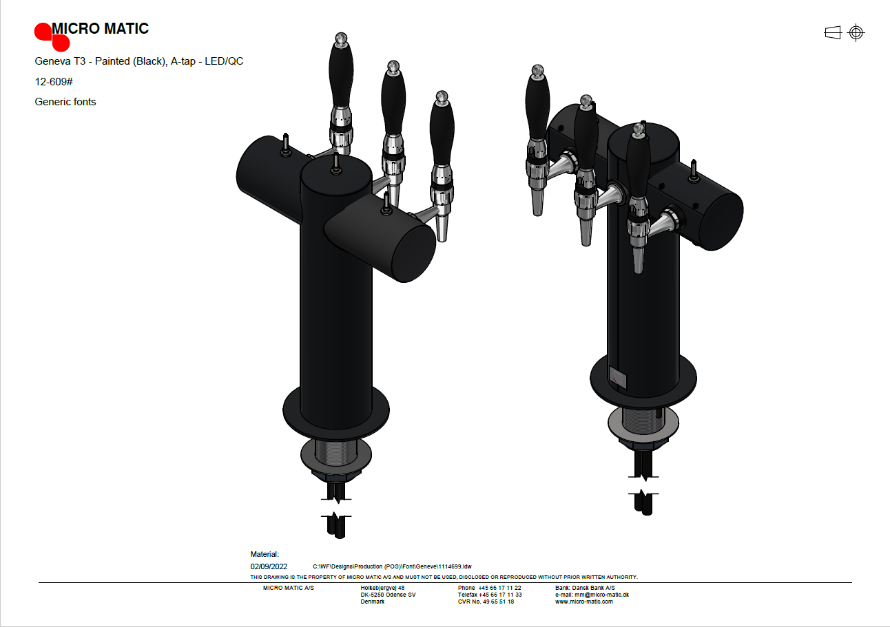 Font -Geneva T3, mat black, LED/QC - 4