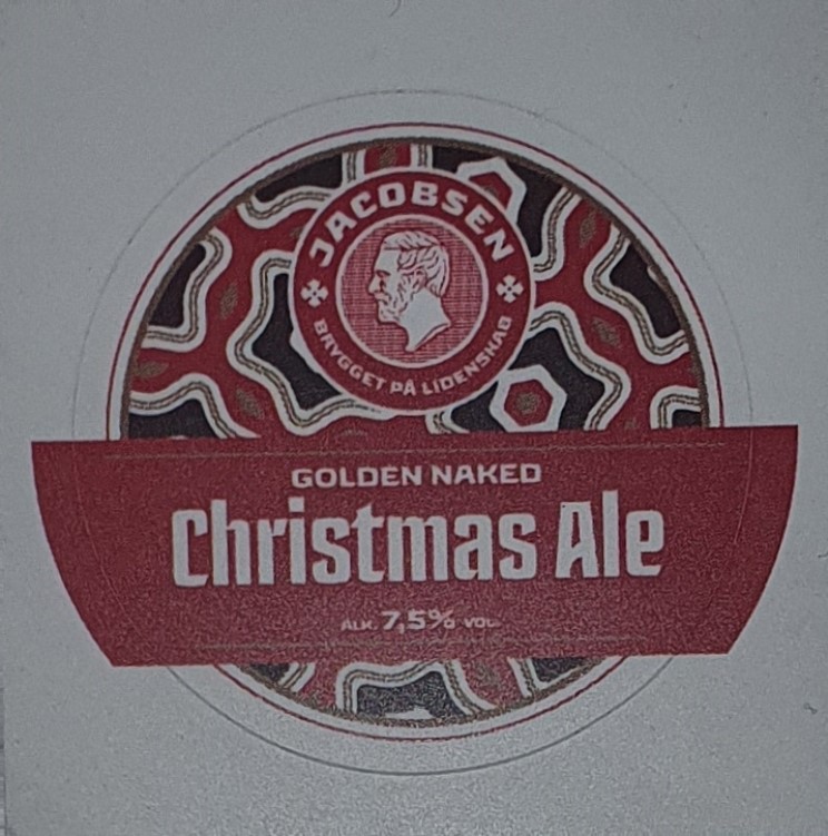 Label Jacobsen Golden Naked Christmas Ale