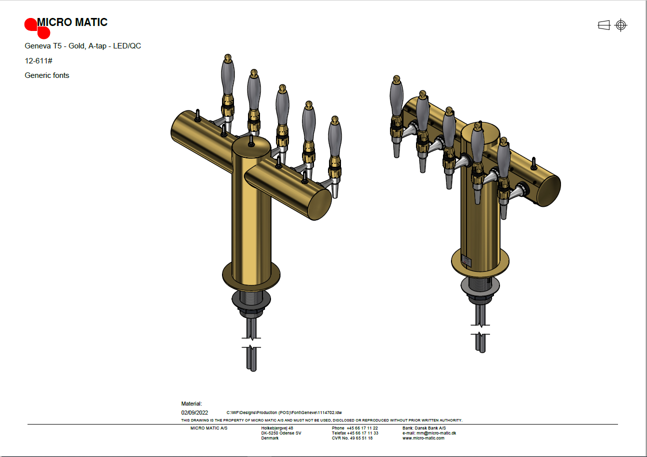 Font -Geneva T5, PVD gold, LED/QC - 4