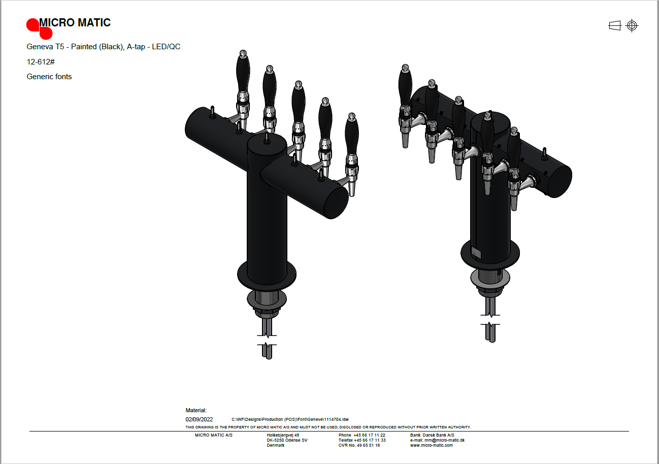 Font -Geneva T5, mat black, LED/QC - 4