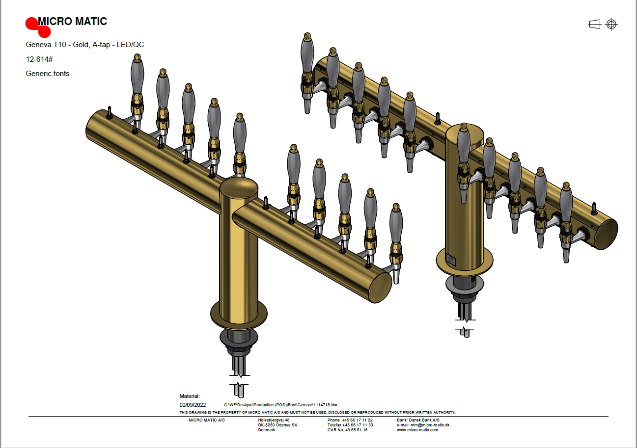 Font -Geneva T7, PVD gold, LED/QC - 4