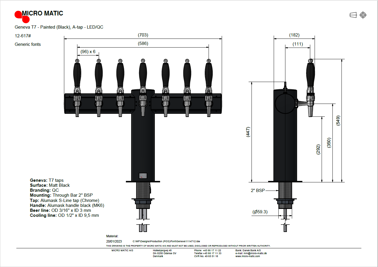Font -Geneva T7, mat black, LED/QC - 3