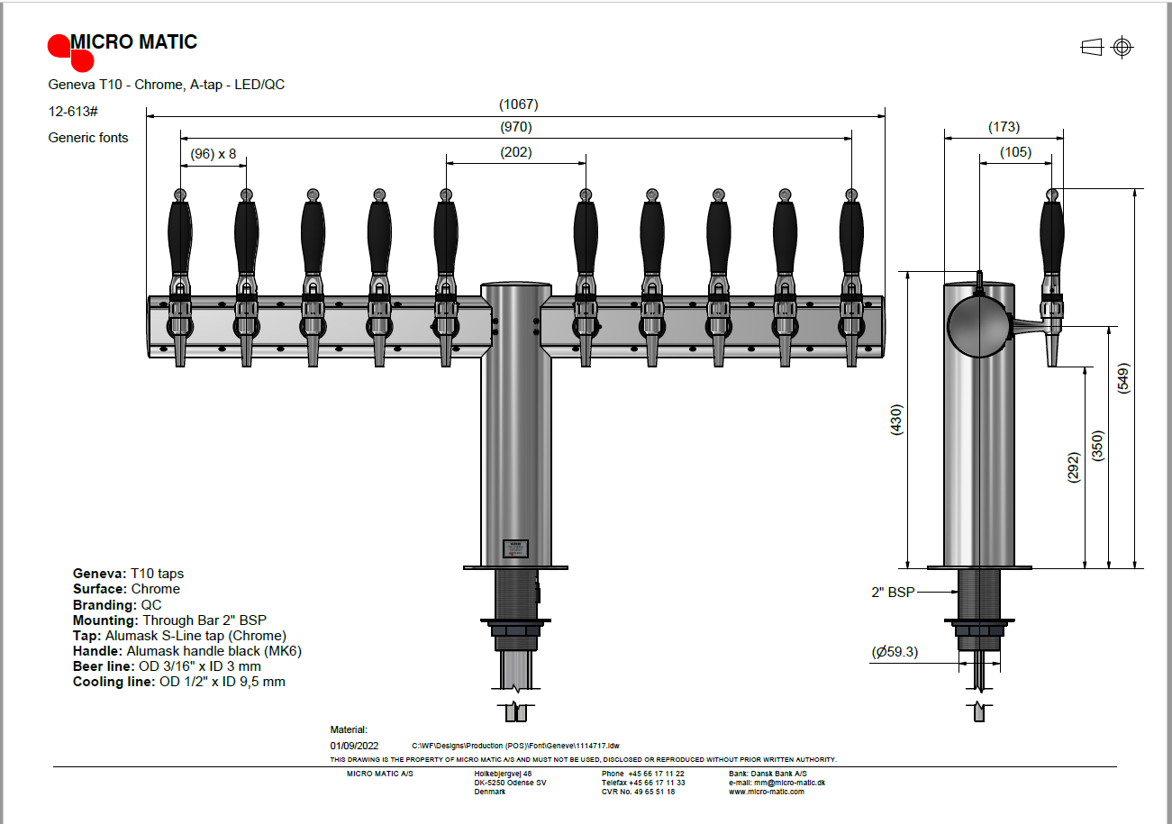Font -Geneva T10, chrome, LED/QC - 3