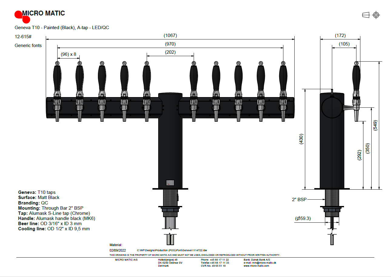 Font -Geneva T10, mat black, LED/QC - 3