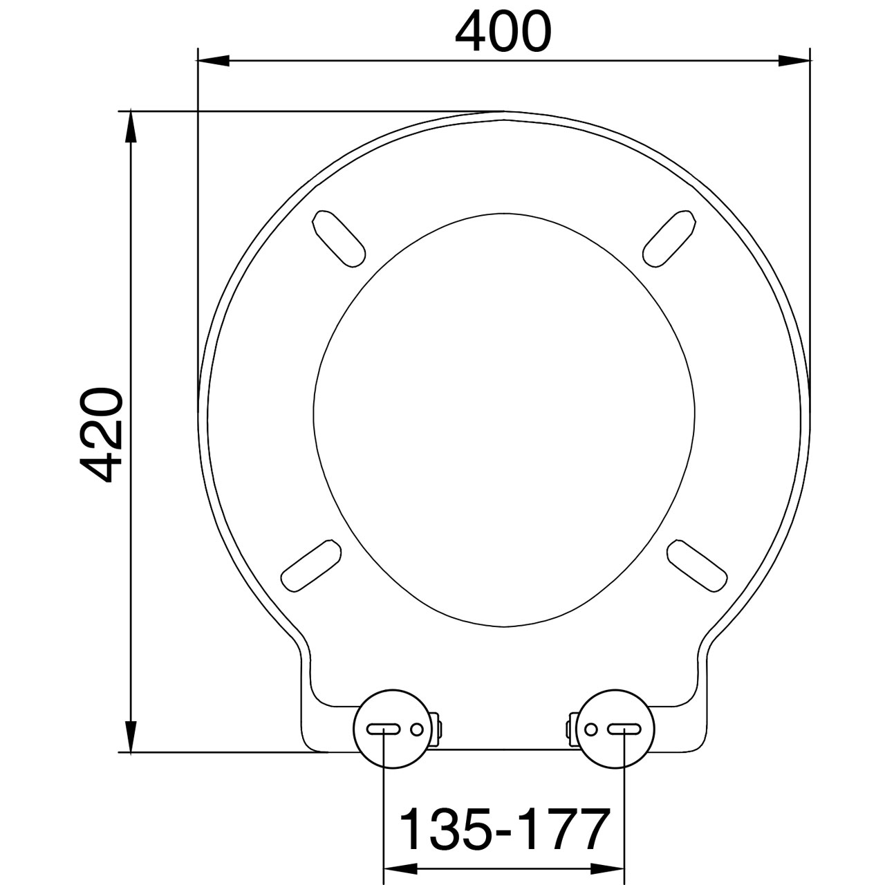 Round toilet seat (white)