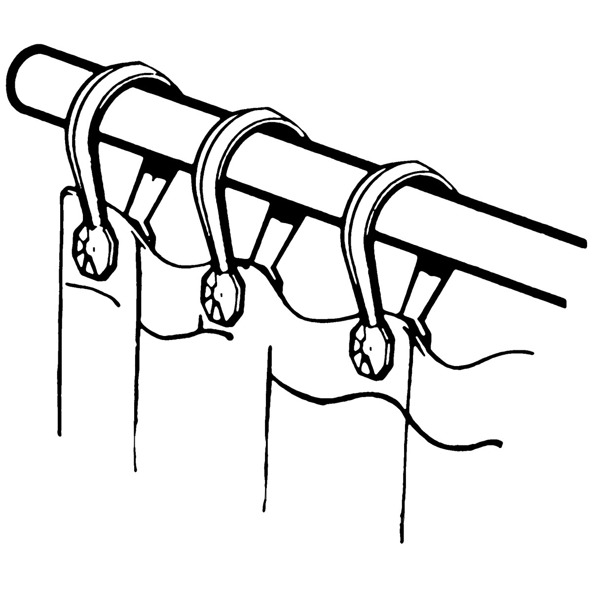 Button Curtain Rings clear - 2