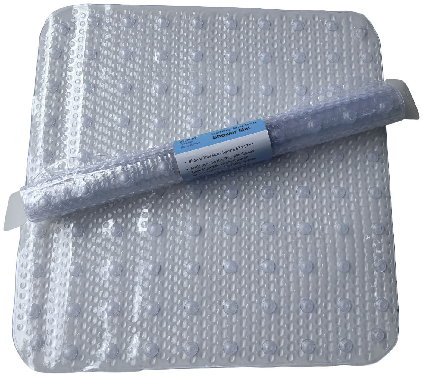 Safety Shower Mat - Clear - 53x53cm