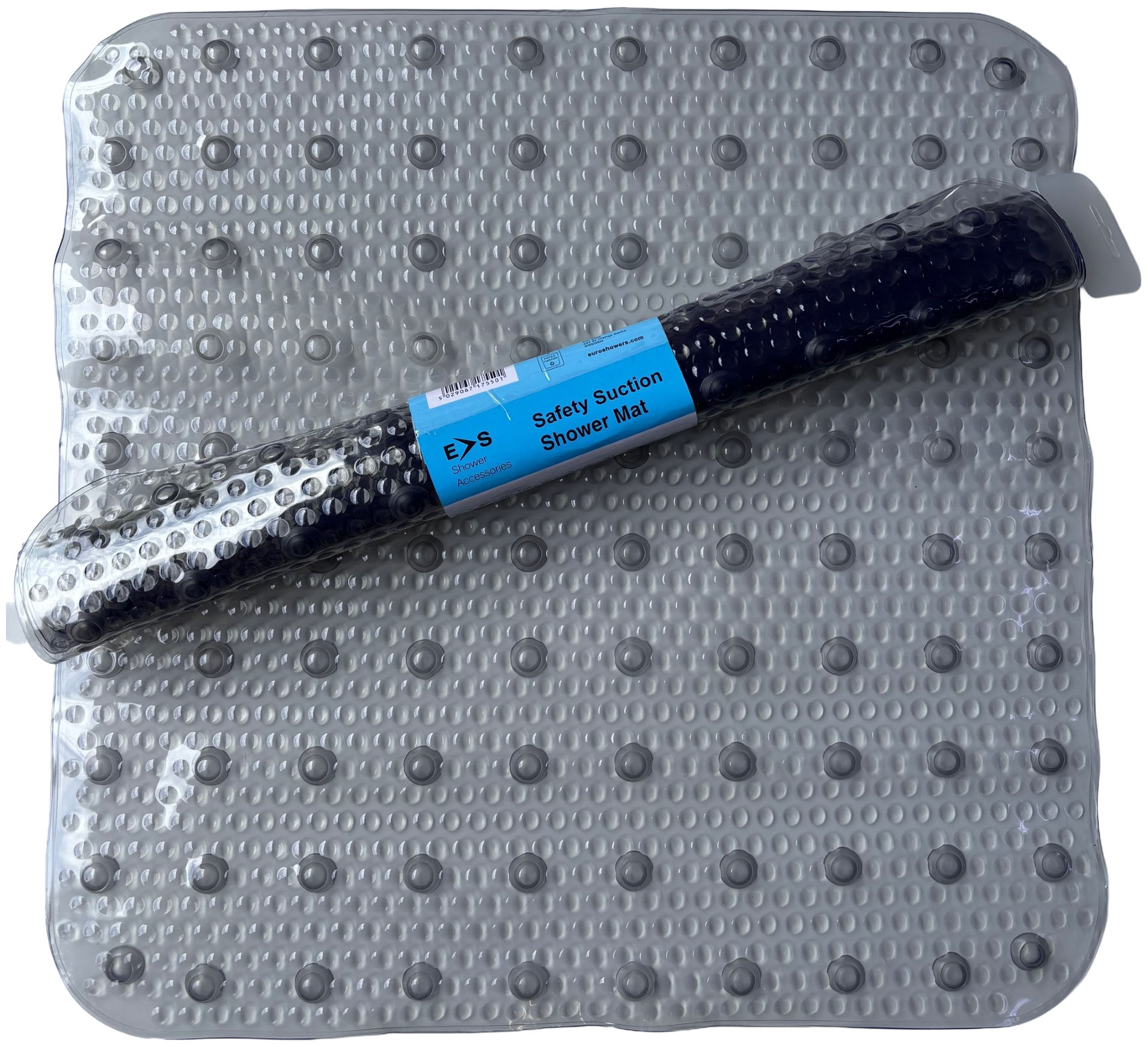 Safety Shower Mat - Grey Clear - 53x53cm