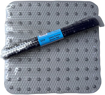 Safety Shower Mat - Grey Clear - 53x53cm