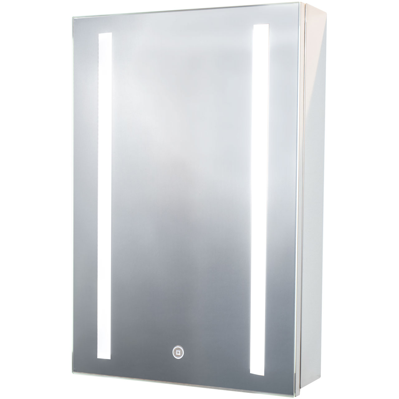 Polished Stainless Steel Mirror LED Cabinet  40x60cm