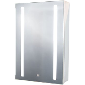 Polished Stainless Steel Mirror LED Cabinet  40x60cm