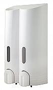 Tall Round gel dispenser double white