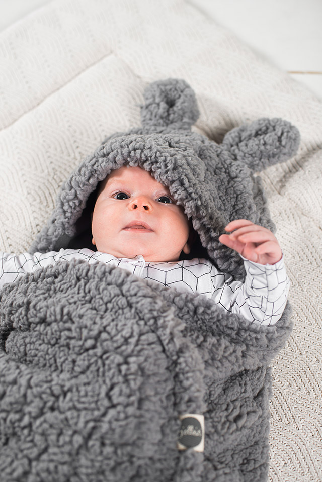Jollein Omlottåkpåse Babyskydd 3/5p Bunny Storm grey - 5