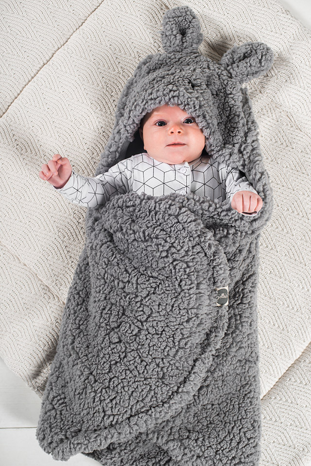 Jollein Omlottåkpåse Babyskydd 3/5p Bunny Storm grey - 4