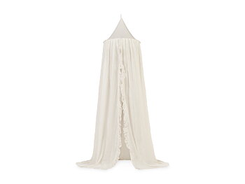 Jollein Sänghimmel vintage volang 245cm ruffle ivory